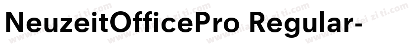 NeuzeitOfficePro Regular字体转换